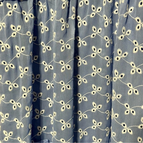 Altar’d State Everly Ruffled Embroidered Eyelet Sleeveless Mini Sundress Large - Picture 8 of 13